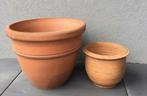 Zware terracotta bloempotten diverse modellen vorstbestendig, Tuin en Terras, Terracotta, Tuin, Rond, Gebruikt