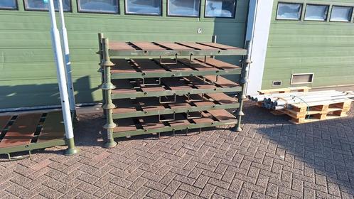 Partij Stapelrack/stapelracks/stapelbokken/ Schotelpallet, Doe-het-zelf en Verbouw, Steigers, Gebruikt, Overige typen, Minder dan 2 meter
