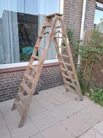 Oude houten schilderstrap, brocant, vintage, Ophalen
