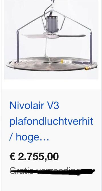 3 x Nivolair V3 plafondheaters + ATAG HR ketel en extra’s! beschikbaar voor biedingen