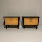 Stijlvolle Vintage Nachtkastjes Jaren 60, Ophalen, Gebruikt, Minder dan 45 cm, .