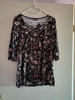 Nieuwe tuniek zwart met verschill bloemen, MS Mode, Ophalen, Nieuw, Zwart