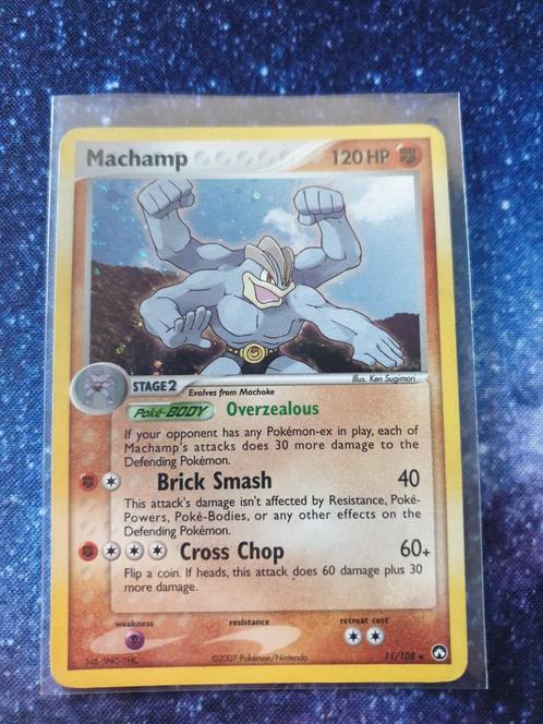 Pokémon kaart Machamp holo #11 Power Keepers, Hobby en Vrije tijd, Verzamelkaartspellen | Pokémon, Zo goed als nieuw, Losse kaart