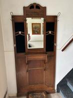Antieke houten kapstok met spiegel, Huis en Inrichting, Woonaccessoires | Kapstokken, Ophalen, Gebruikt, Staande kapstok, 150 tot 200 cm