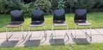 Vintage 4x Pagholtz flöttoto stoelen (thur-op-seat), Huis en Inrichting, Stoelen, Ophalen, Gebruikt, Vier