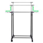 2x Kledingrek opbergrek kledingstang rolbaar GRATIS BEZORGD!, Verzenden, Met wielen, Nieuw