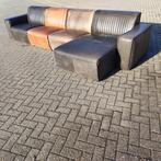 Lederen hoekbank gebruikt, Huis en Inrichting, Banken | Bankstellen, Ophalen, Gebruikt, Vierpersoons of meer