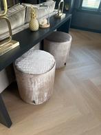 Poef Claudi stijl 2 stuks, Ophalen, Minder dan 50 cm, Rond, Nieuw