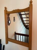 Houten Spiegel met Bol Ornamenten, Ophalen, 100 tot 150 cm, Zo goed als nieuw, 75 tot 100 cm