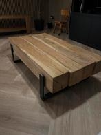 Houten salon tafel met metalen frame | 100 x 54, Huis en Inrichting, 50 tot 100 cm, Minder dan 50 cm, 100 tot 150 cm, Ophalen of Verzenden