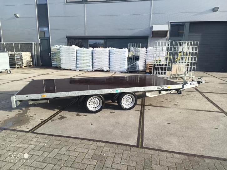 Platte aanhanger - Zo goed als nieuw!, Auto diversen, Aanhangers en Bagagewagens, Zo goed als nieuw, Ophalen