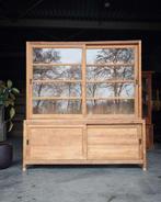 Schoolkast Teakhout | Stoere Buffetkast | Winkelkast #2634, Niet ingevuld, Gebruikt, Met deur(en), 200 cm of meer