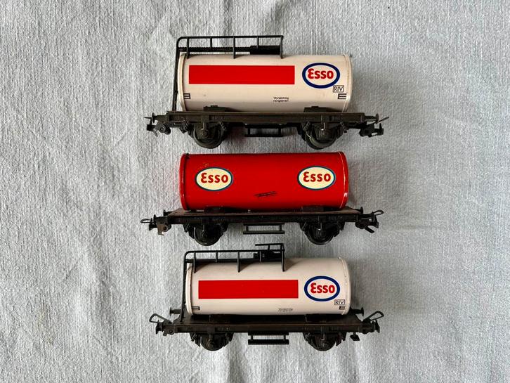 Fleischmann Esso ketelwagens, Hobby en Vrije tijd, Modeltreinen | H0, Gebruikt, Wagon, Gelijkstroom, Fleischmann, Ophalen of Verzenden