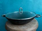 Gietijzeren Bodum wok wokpan met deksel 29cm doorsnede, Huis en Inrichting, Ophalen of Verzenden, Gebruikt