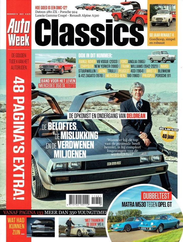 Autoweek Classics 2021 nr. 13 (o.a. DeLorean DMC-12), Boeken, Auto's | Folders en Tijdschriften, Gelezen, Algemeen, Verzenden
