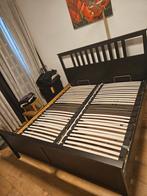 ikea bed 2 persoons met electrische lattenbodem, Gebruikt, Bruin, Tweepersoons, Ophalen of Verzenden