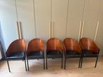 5 x vintage  Costes stoelen, Huis en Inrichting, Stoelen, Ophalen, Bruin, Vijf, Zes of meer stoelen, Gebruikt