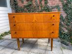 Vintage 3-ladenkast teakhout jaren 1960, Huis en Inrichting, Kasten | Ladekasten, Ophalen, O, O, O