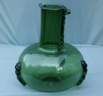 Antieke groene Bolvaas h 28 cm ds 22 cm, Ophalen