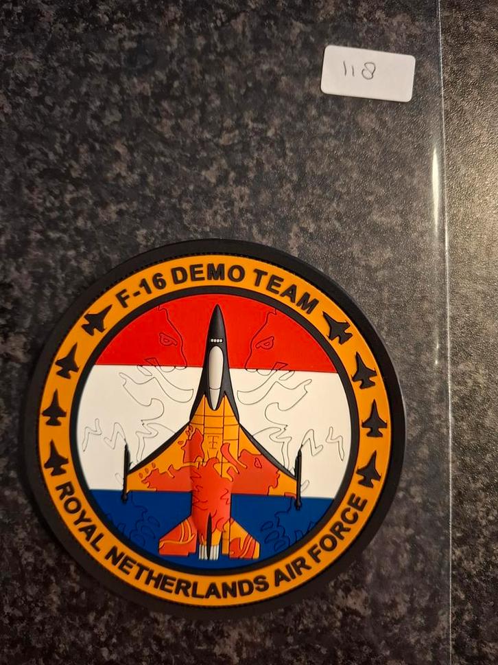 Patch F-16 Demo Team RNLAF, Verzamelen, Luchtvaart en Vliegtuigspotten, Nieuw, Patch, Badge of Embleem, Ophalen of Verzenden