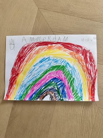 Kindertekening Regenboog - Amsterdam beschikbaar voor biedingen