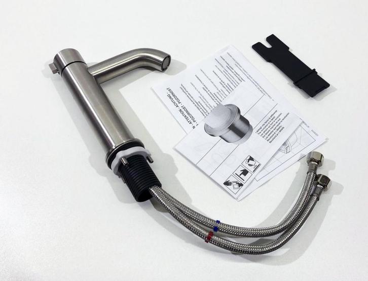 CRISTINA RX21028 WASTAFELMENGKRAAN RVS, Doe-het-zelf en Verbouw, Sanitair, Nieuw, Kraan, Rvs, Ophalen of Verzenden