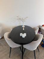 Ovale zwarte Eettafel Mango, Huis en Inrichting, Tafels | Eettafels, Ophalen, Gebruikt, 200 cm of meer, 50 tot 100 cm