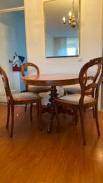 Mooi Vintage tafel met 4 stoelen, Huis en Inrichting, Complete eetkamers, Ophalen, Gebruikt, 4 tot 6 stoelen