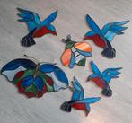 Glas in lood ijsvogel 
vogel raamdecoratie ., Ophalen of Verzenden