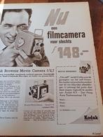 Advertentie Kodak filmcamera 1958, Ophalen of Verzenden, 1940 tot 1960, Fototoestel