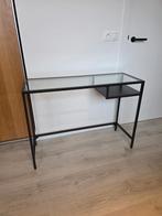 Ikea bijzettafel zwartbruin/glas, Ophalen, Nieuw, Glas, 75 cm of meer