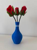 3d geprinte vaas blauw/wit, Ophalen of Verzenden, Nieuw, Blauw, Minder dan 50 cm