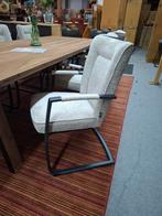 Nieuwe Armleuning stoelen, Stof Champagne, Zwart frame H&H, Ophalen, Wit, Nieuw, Metaal