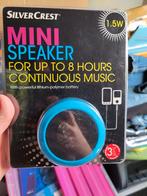 Nieuwe silvercrest mini speaker werkt met audiojack kabel, Ophalen of Verzenden