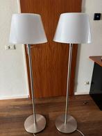 Massieve zware vloerlampen van IKEA met melkglas., Huis en Inrichting, Lampen | Vloerlampen, Ophalen, Gebruikt, Glas, 100 tot 150 cm