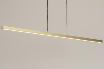 Gouden rechthoekige LED hanglamp 1m50 breed beschikbaar voor biedingen