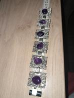 Vintage Amethist Armband Jaren 70, Sieraden, Tassen en Uiterlijk, Armbanden, Ophalen of Verzenden