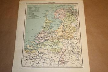 Antieke kaart - Nederland - Circa 1920 beschikbaar voor biedingen