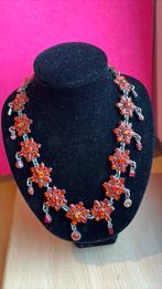 Mooie warmrode OTAZU KETTING, Sieraden, Tassen en Uiterlijk, Kettingen, Met kristal, Ophalen of Verzenden, Zo goed als nieuw, Steen of Mineraal