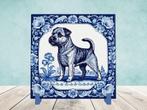 Border Terriër Delfts Blauwe tegel incl houder, Ophalen of Verzenden, Nieuw