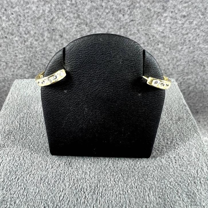 Gouden oorbellen | 14K | 1,41gr | creolen | 394875, Sieraden, Tassen en Uiterlijk, Oorbellen, Zo goed als nieuw, Knopjes of Stekers
