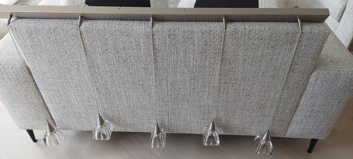 5 lamps hanglamp 130 cm boven eettafel of kookeiland, Huis en Inrichting, Lampen | Hanglampen, Zo goed als nieuw, 50 tot 75 cm