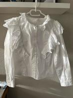 Witte blouse met ruffles en embroidery Mango, maat S/M, Kleding | Dames, Mango, Wit, Ophalen of Verzenden, Zo goed als nieuw