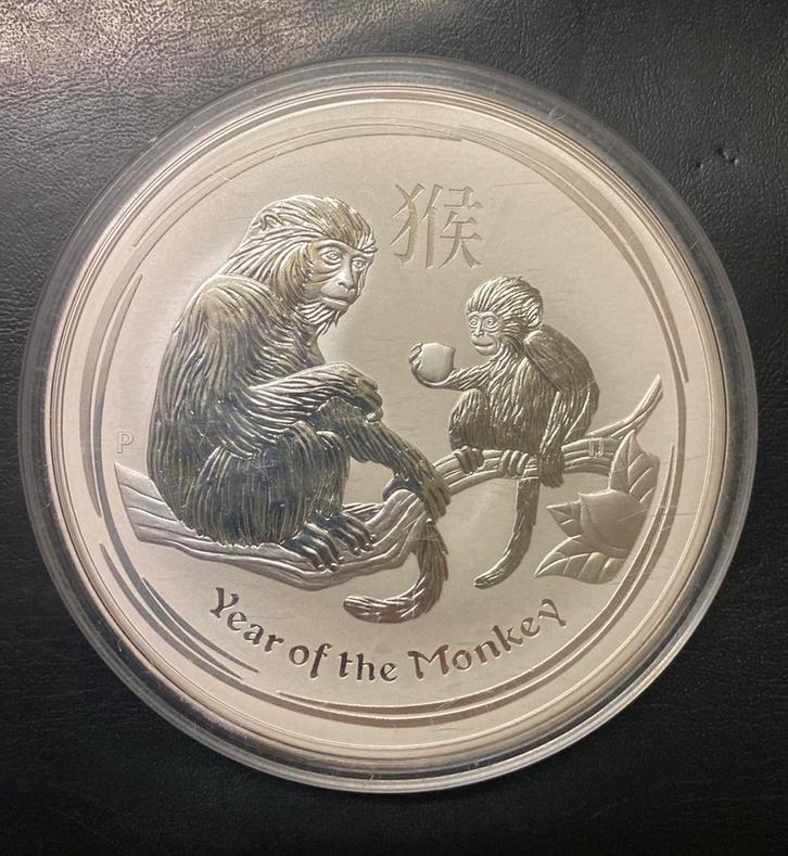 Australie 10oz zilver 2016 Lunar 2 year of the monkey, Postzegels en Munten, Edelmetalen en Baren, Zilver, Ophalen of Verzenden