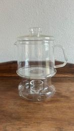 DE glazen theepot mét theelichtje, Huis en Inrichting, Keuken | Servies, Ophalen of Verzenden, Gebruikt
