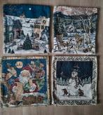 4 Nostalgische Brocante Kussenhoezen, Ophalen of Verzenden, Zo goed als nieuw, Overige kleuren, Vierkant