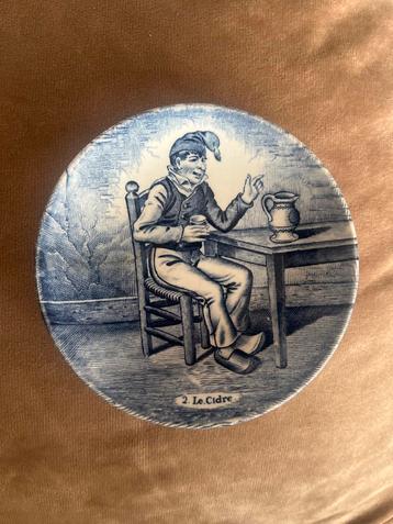 Antiek Delfts Blauw Bordje - Le Cidre beschikbaar voor biedingen