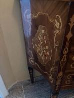 Oude gebogen ladenkast commode marqueterie Italiaans zgst, Ophalen