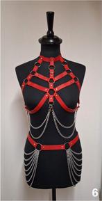 Dames Lingerie rood leren clubwear, Ophalen of Verzenden, Rood