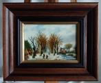 J. Croon (XXe) - Winterlandschap - 1960, Ophalen of Verzenden